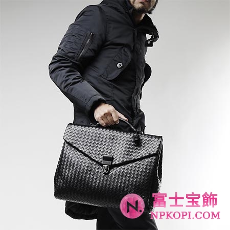 ボッテガヴェネタ/BOTTEGA VENETA/ レザーブリーフケース /ブラック122139 v4651 1000
